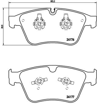 A.B.S. P 50 105 BREMBO Bremsbelagsatz, Scheibenbremse